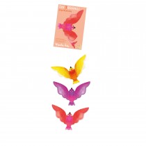 Set de 3 oiseaux équilibristes corail Les petites merveilles