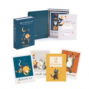 Cartes Mes 12 premiers mois Les Moustaches (30 cartes)