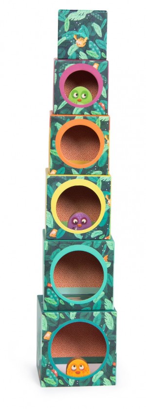 Cubes empilables Dans la jungle