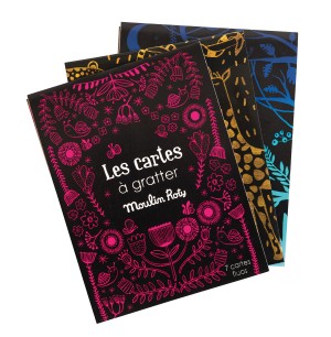 Set de 7 cartes à gratter fluo Les petites merveilles