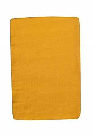 Drap housse ocre lit bébé 70 x 140 cm Le Voyage d'Olga