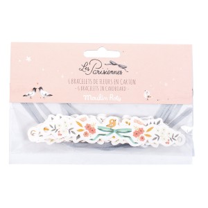 Set de 6 bracelets en carton Les Parisiennes