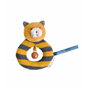 Anneau-hochet chat moutarde Lulu Les Moustaches