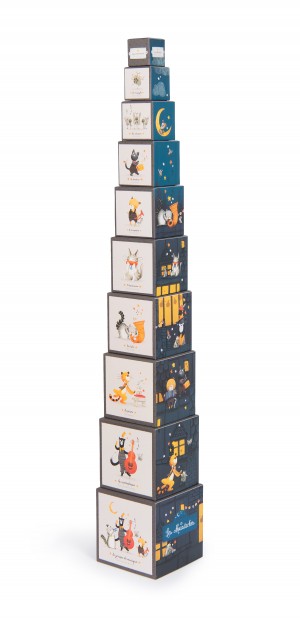 Cubes empilables Les Moustaches