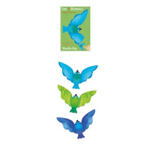 Set de 3 oiseaux équilibristes bleus Les petites merveilles